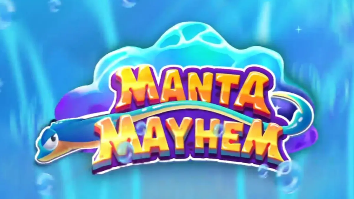 Tampilan visual slot Manta Mayhem dengan tema bawah laut yang cerah