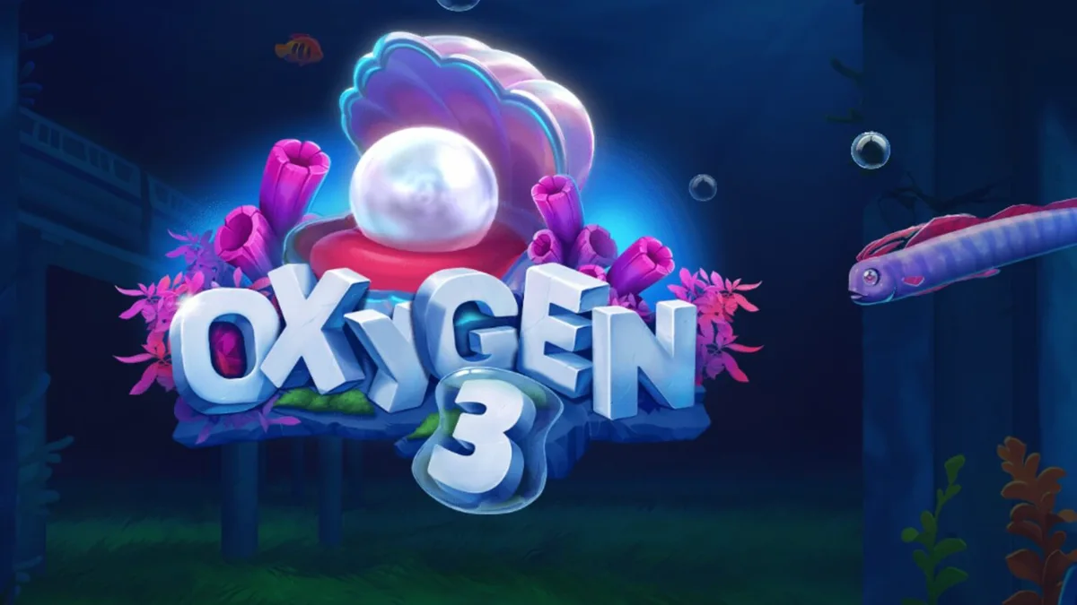 Tampilan visual slot Oxygen 3 dengan tema reruntuhan bawah laut futuristik.